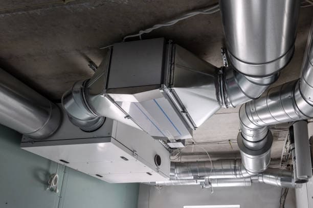 duct work in a mechanical room